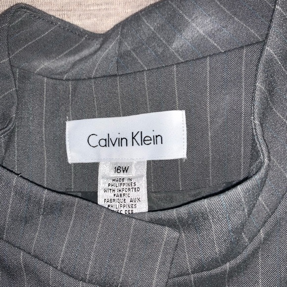 Plus Size Pinstripe Calvin Klein Suit - Picture 6 of 16